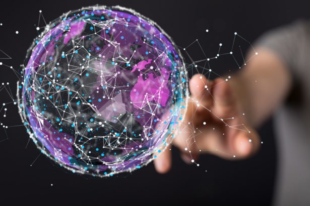 sphere network structure - abstract design connection design