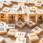 Teaching material in mathematics, Montessori method. School background.